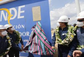 Inauguración de la placa del Parque Eólico El Dorado